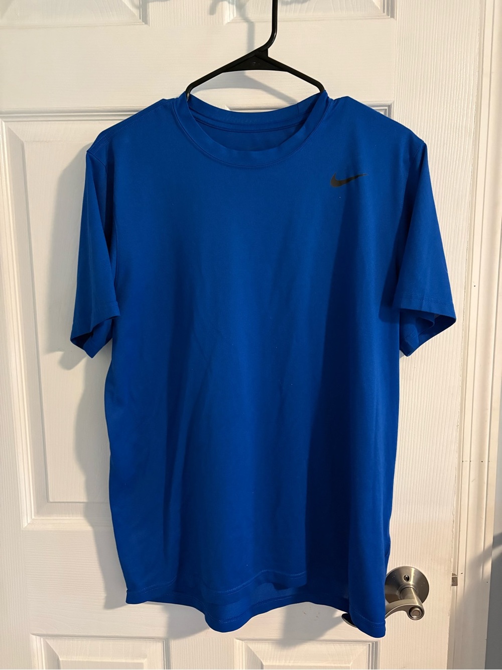 Nike Men’s Short Sleeve Performance Tee - Royal Blue with Black Swoosh